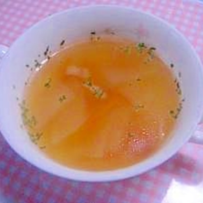 圧力なべで簡単☆野菜たっぷり☆コンソメスープ